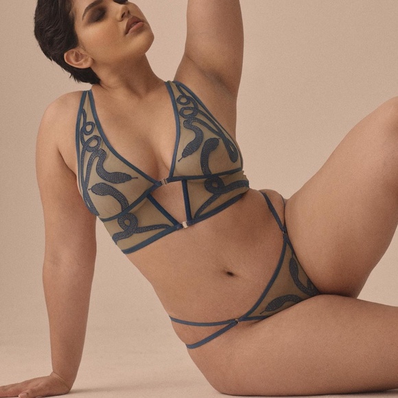 Thistle and Spire Other - Thistle And Spire - SET Medusa Snake Serpent Bralette + Thong Pacific Teal - 3X